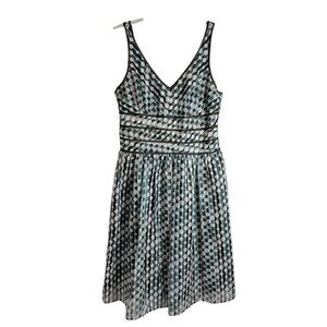 Vintage Signature by Robbie Bee Dress Polka Dots Stripe Fit & Flare Womans Sz 6P